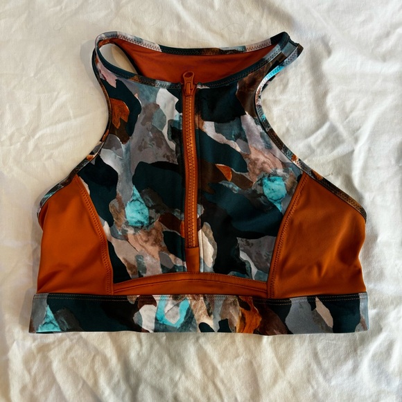 Fabletics Midi Zip Swim Top & High Waisted Swim Short size S NWOT - Picture 6 of 13